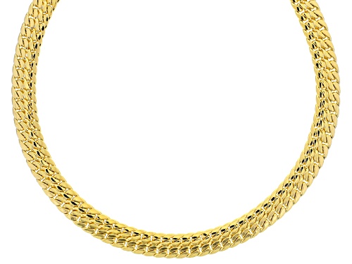 Moda Al Massimo® 18k Yellow Gold Over Bronze 2 Row Curb Link 20 Inch Necklace - Size 20