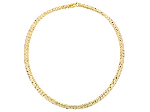 Moda Al Massimo® 18k Yellow Gold Over Bronze Woven 18 Inch Necklace - Size 18
