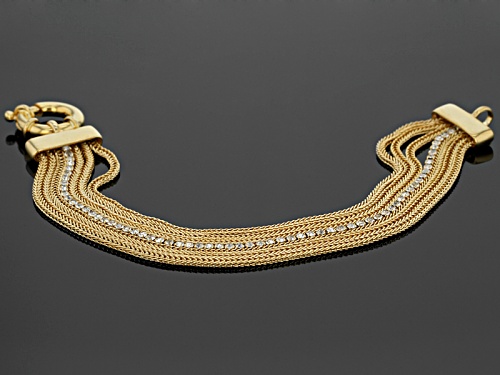 Moda Al Massimo® 0.4ctw Bella Luce® 18k Yellow Gold Over Bronze 7 1/2 Inch Bracelet - Size 7.5