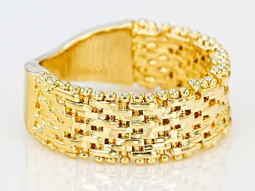 Moda Al Massimo® 18k Yellow Gold Over Bronze Designer Riccio Ring - Size 7