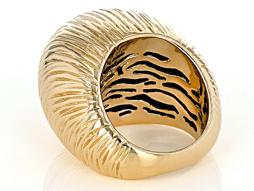 Moda Al Massimo® 18k Yellow Gold Over Bronze Textured Dome Ring - Size 4