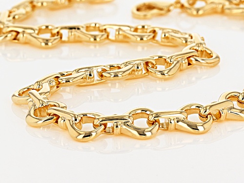 Moda Al Massimo® 18k Yellow Gold Over Bronze Stirrup 19 Inch Necklace - Size 19