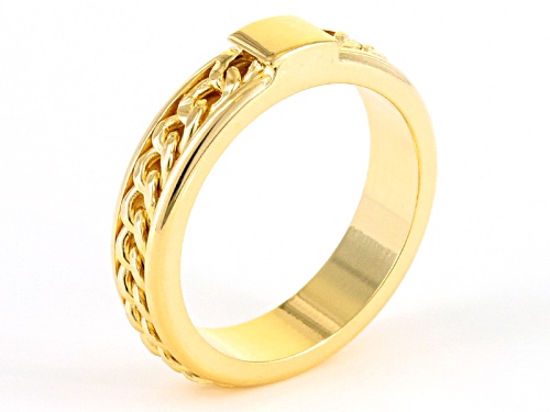 Moda Al Massimo® 18k Yellow Gold Over Bronze Curb Band Ring - Size 7