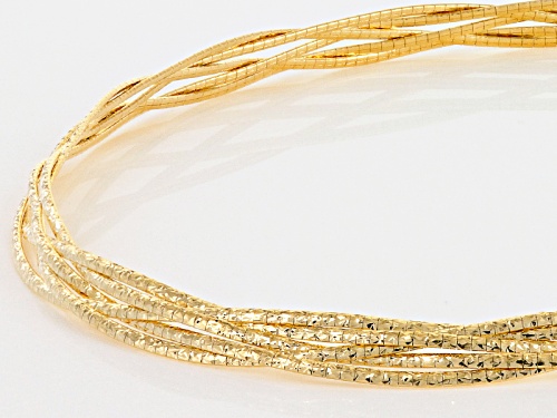 Moda Al Massimo® 18k Yellow Gold Over Bronze Multi-Row Braided 18 Inch Necklace - Size 18