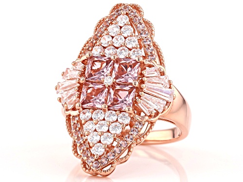 Bella Luce ® Esotica ™ 3.30ctw Morganite and White Diamond Simulants Eterno ™ Rose Ring - Size 7