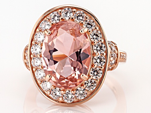 Bella Luce ® Esotica ™ 8.27ctw Morganite and White Diamond Simulants Eterno ™ Rose Ring - Size 11