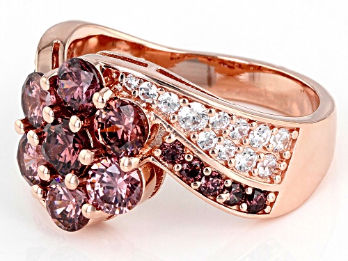 Bella Luce ® Esotica™ 4.00ctw Blush Zircon And White Diamond Simulants Eterno™ Rose Ring - Size 5