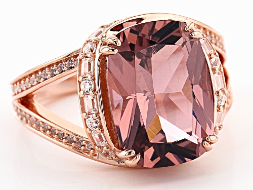 Bella Luce ® Esotica™ 7.88ctw Blush Zircon And White Diamond Simulants Eterno™ Rose Ring - Size 5