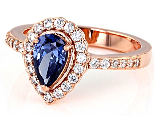 Bella Luce ® Esotica™ 2.24ctw Tanzanite And White Diamond Simulants Eterno™ Rose Ring - Size 7
