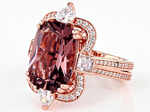 Bella Luce ® Esotica™ 9.05ctw Blush Zircon And White Diamond Simulants Eterno™ Rose Ring - Size 11