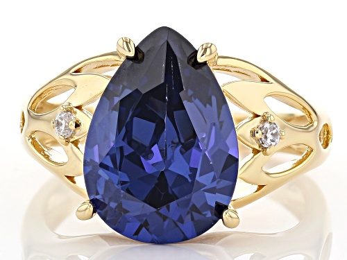 Bella Luce ® Esotica™ 9.27ctw Tanzanite And White Diamond Simulant Eterno™ Yellow Ring - Size 8
