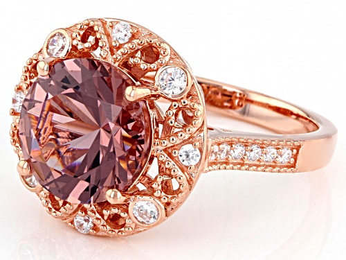 Bella Luce ® Esotica™ 4.34ctw Blush Zircon And White Diamond Simulants Eterno™ Rose Ring - Size 11
