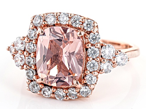 Bella Luce® Esotica™ 4.07ctw Morganite And White Diamond Simulants Eterno™ Rose Ring - Size 10