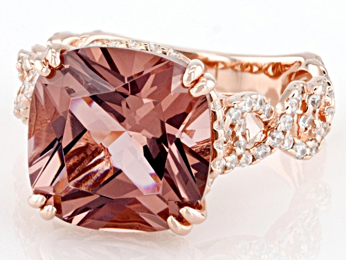 Bella Luce® Esotica™ 10.54ctw Blush Zircon And White Diamond Simulants Eterno™ Rose Ring - Size 7
