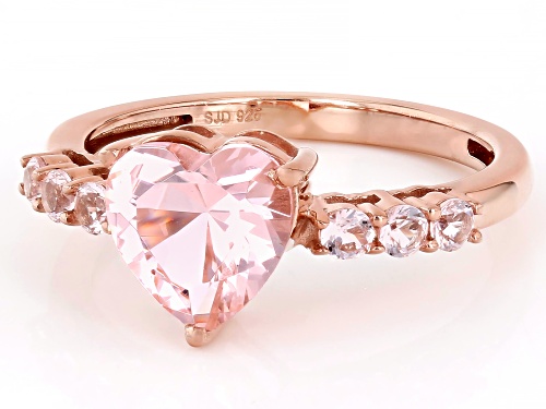 Bella Luce® Esotica™ 1.95ctw Morganite Simulant Eterno™ Rose Heart Ring - Size 9