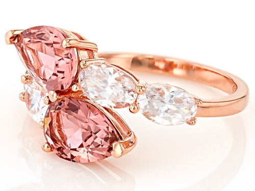 Bella Luce® Esotica™ 6.13ctw Morganite And White Diamond Simulants Eterno™ Rose Ring - Size 6