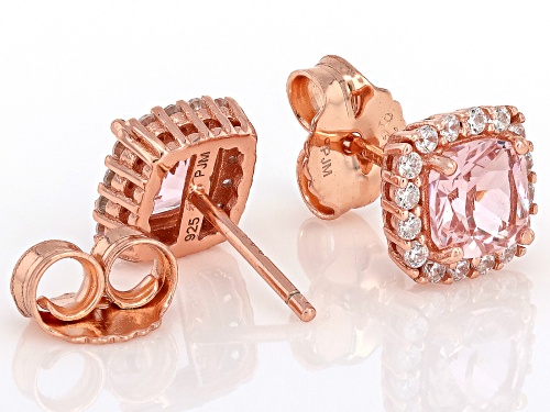 Bella Luce® Esotica™ 2.48ctw Morganite And White Diamond Simulants Eterno™ Rose Earrings