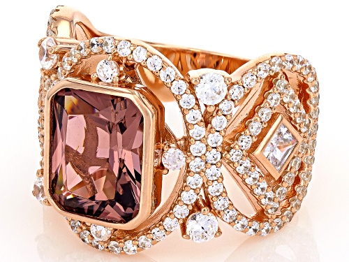 Bella Luce® Esotica™ 5.63ctw Blush Zircon And White Diamond Simulants Eterno™ Rose Ring - Size 6