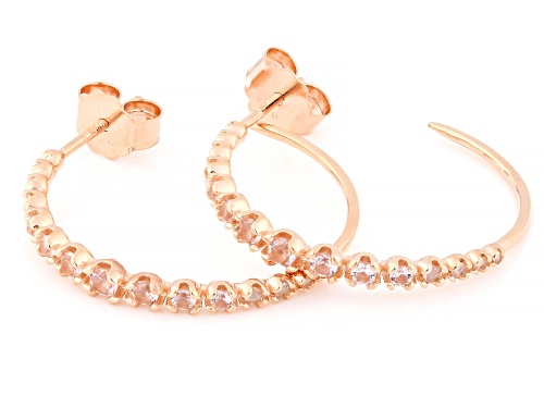 Bella Luce® Esotica™ 0.87ctw Morganite Simulant Eterno™ Rose Hoops
