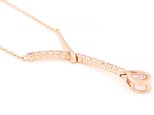 Bella Luce® Esotica™ 0.97ctw Morganite And White Diamond Simulants Eterno™ Rose Necklace - Size 18