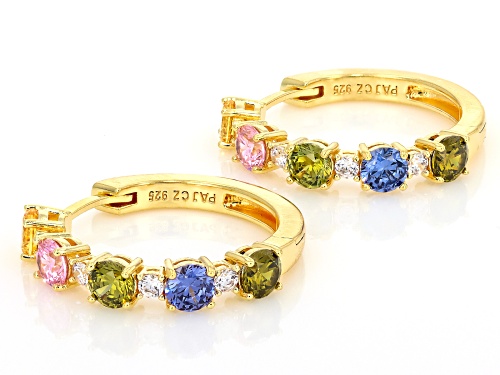 Bella Luce® Esotica™ 4.53ctw Multi-gem Simulants Eterno™ Yellow Hoops