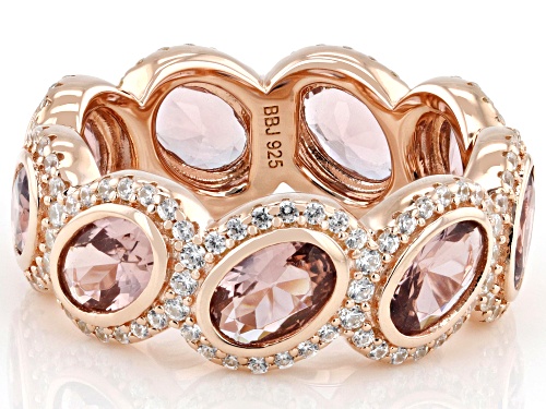 Bella Luce® Esotica™ 5.35ctw Morganite And White Diamond Simulants Eterno™ Rose Ring - Size 9