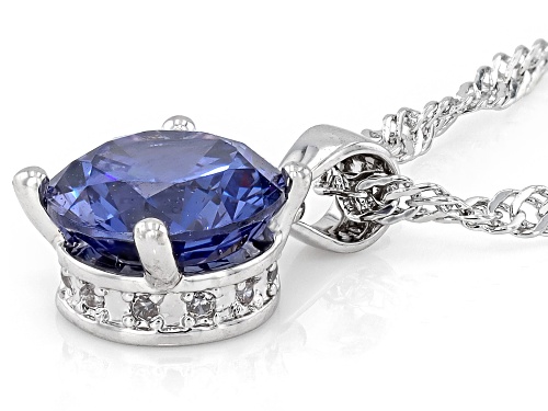 Bella Luce® Esotica™ 12.29ctw Tanzanite And Diamond Simulants Rhodium Plated Ottone Set