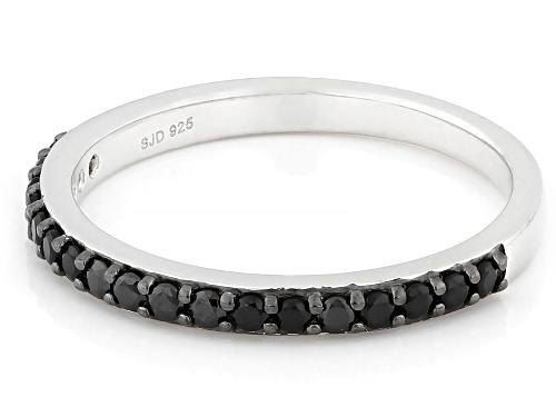 Bella Luce® 0.25ctw Black Diamond Simulant Rhodium Over Sterling Silver Ring - Size 6