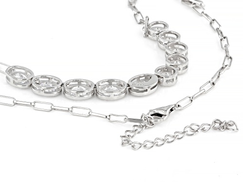 Bella Luce® 10.25ctw White Diamond Simulant Platinum Over Sterling Silver Necklace - Size 16