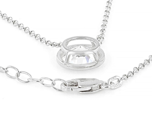 Bella Luce® 3.67ctw White Diamond Simulant Rhodium Over Sterling Silver Necklace - Size 18