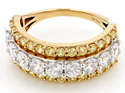 Bella Luce® 3.00ctw Canary And White Diamond Simulants Eterno™ Yellow Ring (1.81ctw DEW) - Size 7