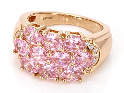 Bella Luce® 5.15ctw Pink And White Diamond Simulants Eterno™ Rose Ring (3.12ctw DEW) - Size 7