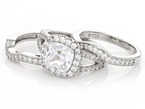 Bella Luce® 4.55ctw Diamond Simulant Platinum Over Silver Holiday Ring Set Boxed Set (2.75ctw DEW) - Size 5