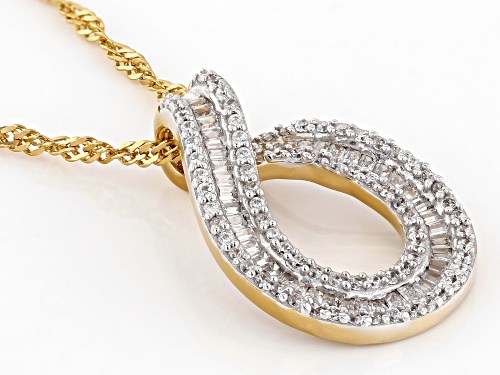 Bella Luce® 0.65ctw White Diamond Simulant Eterno™ Yellow Pendant With Chain(0.39ctw DEW)