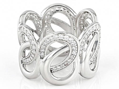 Bella Luce® 1.12ctw White Diamond Simulant Rhodium Over Sterling Silver Ring(0.67ctw DEW) - Size 6