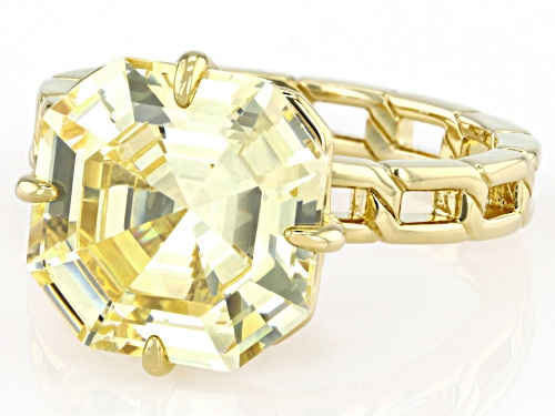 Bella Luce® 15.10ctw Canary Diamond Simulant Eterno™ Yellow Asscher Cut Ring(9.15ctw DEW) - Size 7