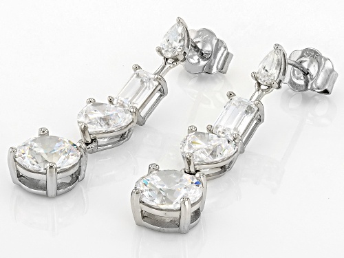 Bella Luce® 14.02ctw White Diamond Simulant Platinum Over Sterling Silver Earrings(8.49ctw DEW)