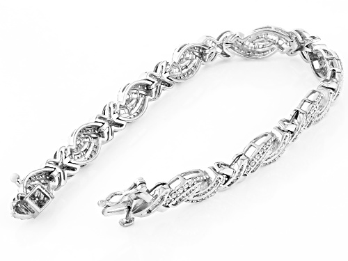 Bella Luce® 4.80ctw White Diamond Simulant Rhodium Over Brass Tennis Bracelet(2.90ctw DEW) - Size 8