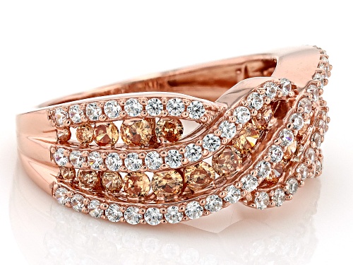 Bella Luce® 2.70ctw Champagne And White Diamond Simulants Eterno™ Rose Ring(1.63ctw DEW) - Size 6