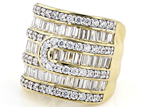 Bella Luce® 5.25ctw White Diamond Simulant 18k Yellow Gold Over Brass Ring - Size 8