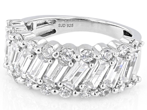 Bella Luce® 3.80ctw White Diamond Simulant Rhodium Over Sterling Silver Ring - Size 6
