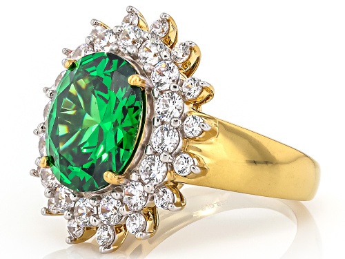 Bella Luce® 8.00ctw Emerald And White Diamond Simulants Eterno™ Yellow Ring - Size 8