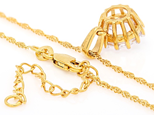 Bella Luce® 5.25ctw White Diamond Simulant Eterno™ Yellow Rose Cut Pendant with Chain