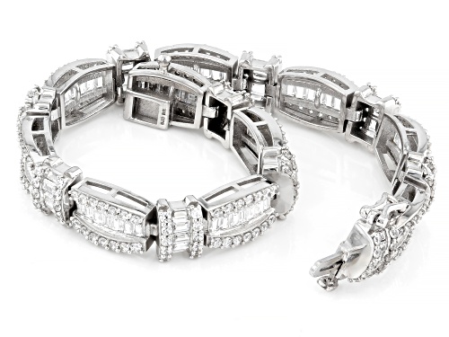 Bella Luce® 10.75ctw White Diamond Simulant Rhodium Over Brass Tennis Bracelet - Size 7.25