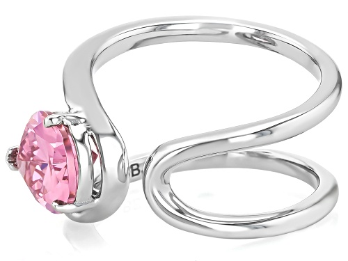 Bella Luce® 5.10ctw Pink Diamond Simulant Rhodium Over Sterling Silver Ring - Size 7