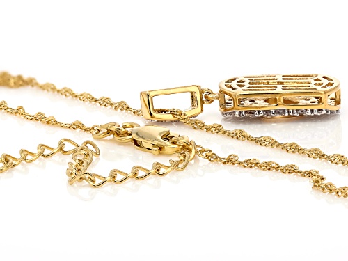 Bella Luce® 0.90ctw White Diamond Simulant Eterno™ Yellow Heart Dog Tag Pendant