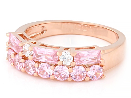 Bella Luce® 2.69ctw Pink And White Diamond Simulants Eterno™ Rose Ring (1.63ctw DEW) - Size 8