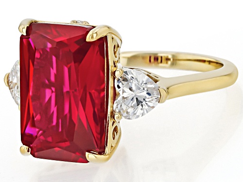 Bella Luce® 8.75ctw Lab Created Ruby And White Diamond Simulant Eterno™ Yellow Ring - Size 7