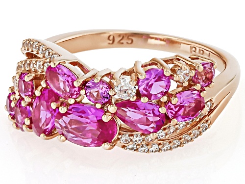 Bella Luce® 2.18ctw Lab Created Pink Sapphire And White Diamond Simulant Eterno™ Rose Ring - Size 7