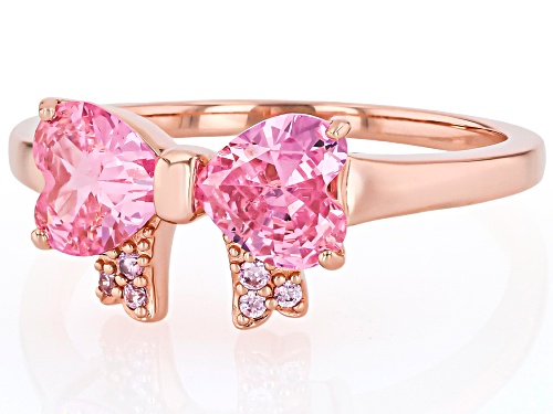 Bella Luce® 2.00ctw Pink Diamond Simulant Eterno™ Rose Heart Bow Ring - Size 12